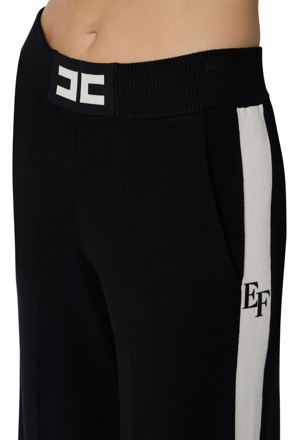 Женский Elisabetta Franchi Брюки-палаццо с лампасами (цвет ), артикул KP69S56E2 | Фото 3