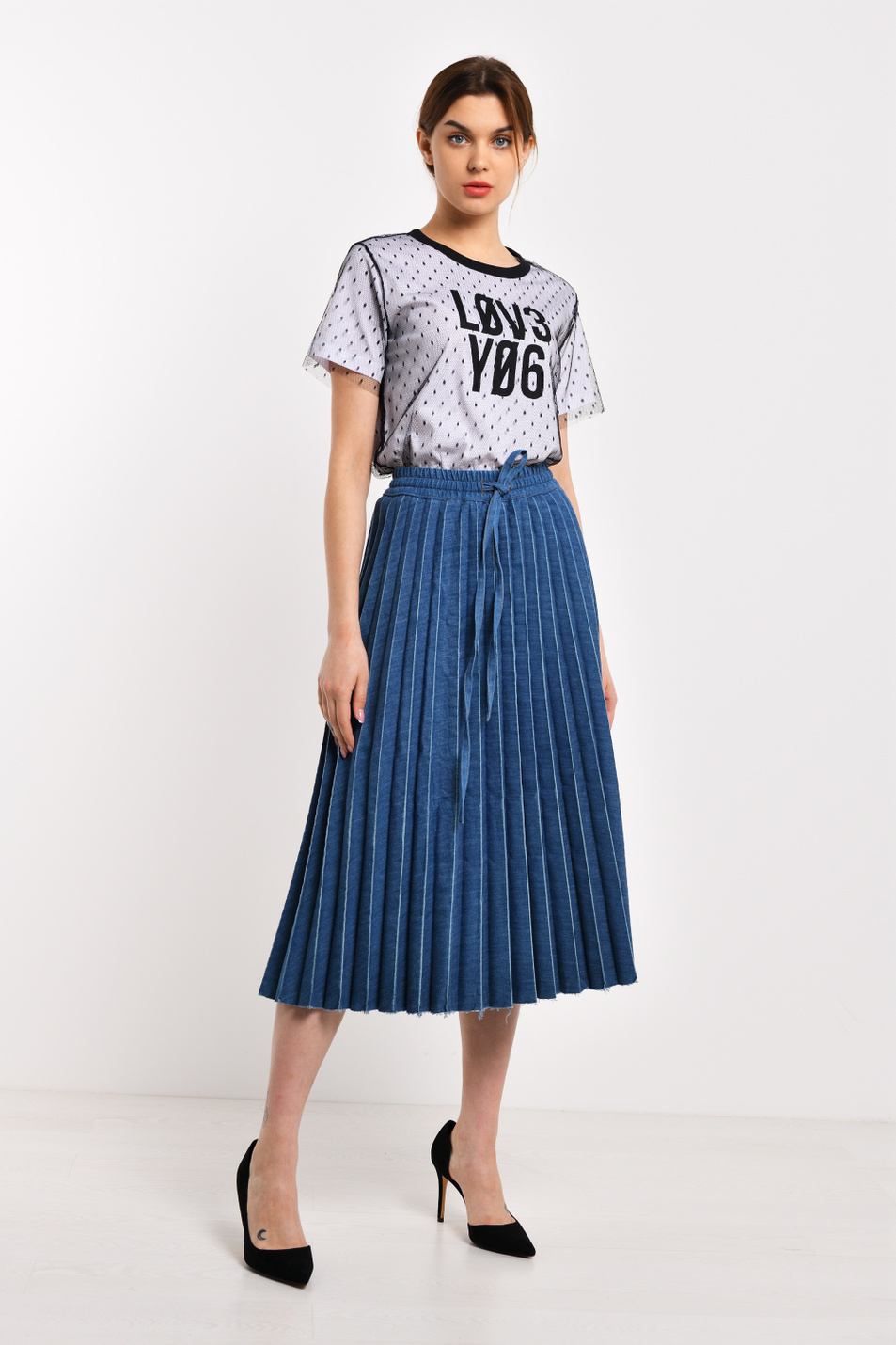 Женский Red Valentino Юбка из натурального хлопка (цвет ), артикул TR3DD01S4U0 | Фото 2