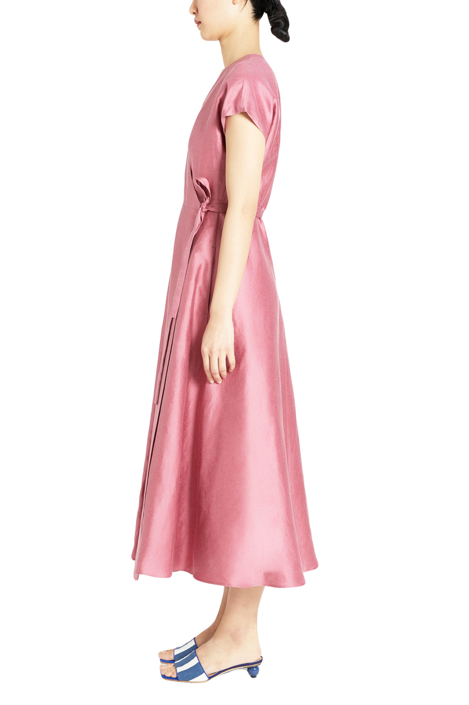 Weekend Max Mara Платье LUISA из шелкового атласа и льна (цвет ), артикул 52211411 | Фото 4