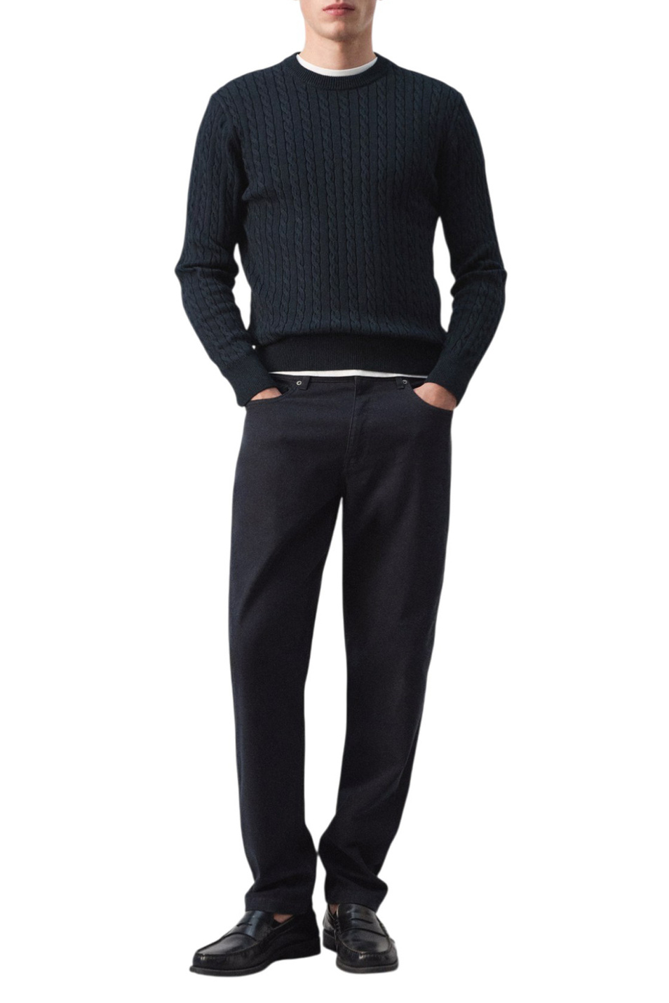 Мужской Mango Man Джемпер MUGUET из хлопка (цвет ), артикул 27065939 | Фото 2