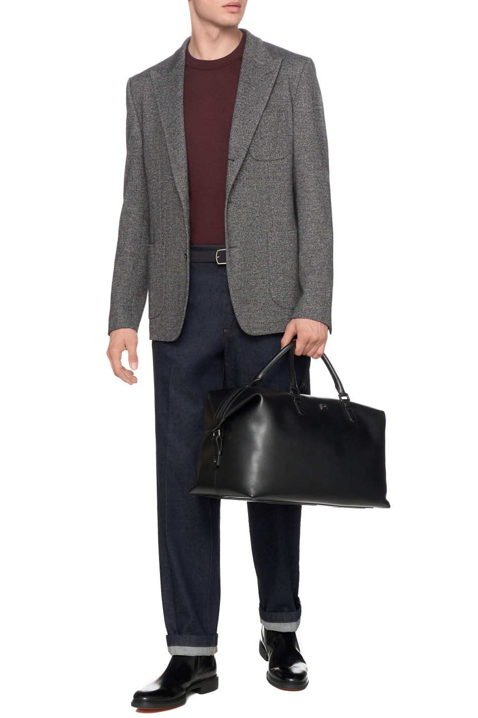 Джемпер из кашемира|Основной цвет:Бордовый Мужской Dolce & Gabbana Джемпер из кашемира (цвет ), артикул GXX02T-JBW05 | Фото 3