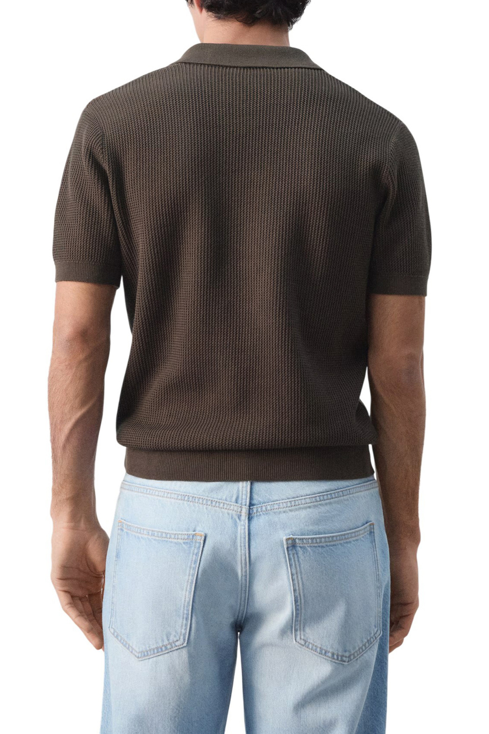 Мужской Mango Man Поло SALAS из хлопка (цвет ), артикул 27094425 | Фото 4