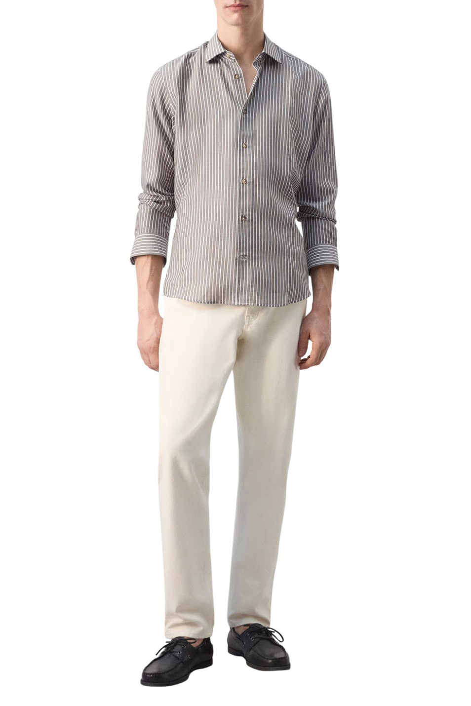 Мужской Mango Man Рубашка DARIO в полоску (цвет ), артикул 27044425 | Фото 2