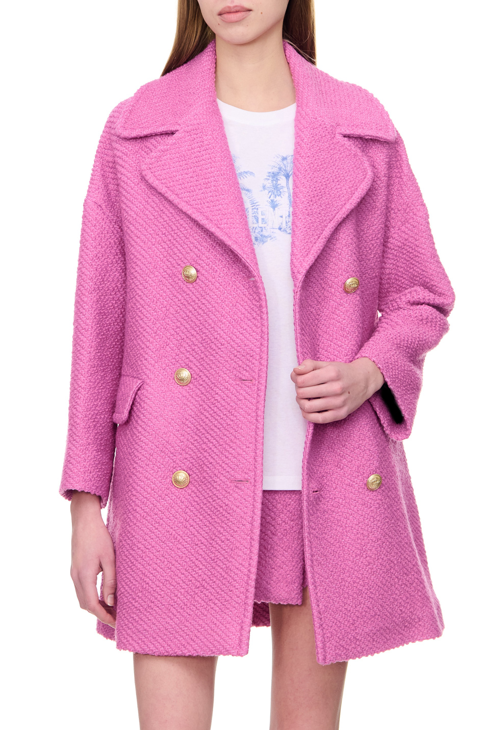 Женский Red Valentino Пальто с застежкой на пуговицы (цвет ), артикул 2R3CAF556PF | Фото 3