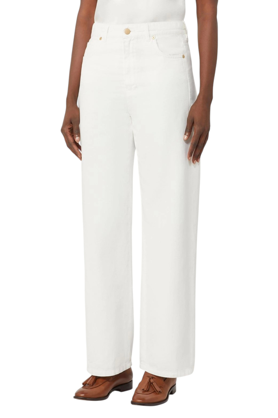 Женский Max Mara Джинсы ONORATA из хлопка и льна (цвет ), артикул 2619131083 | Фото 3