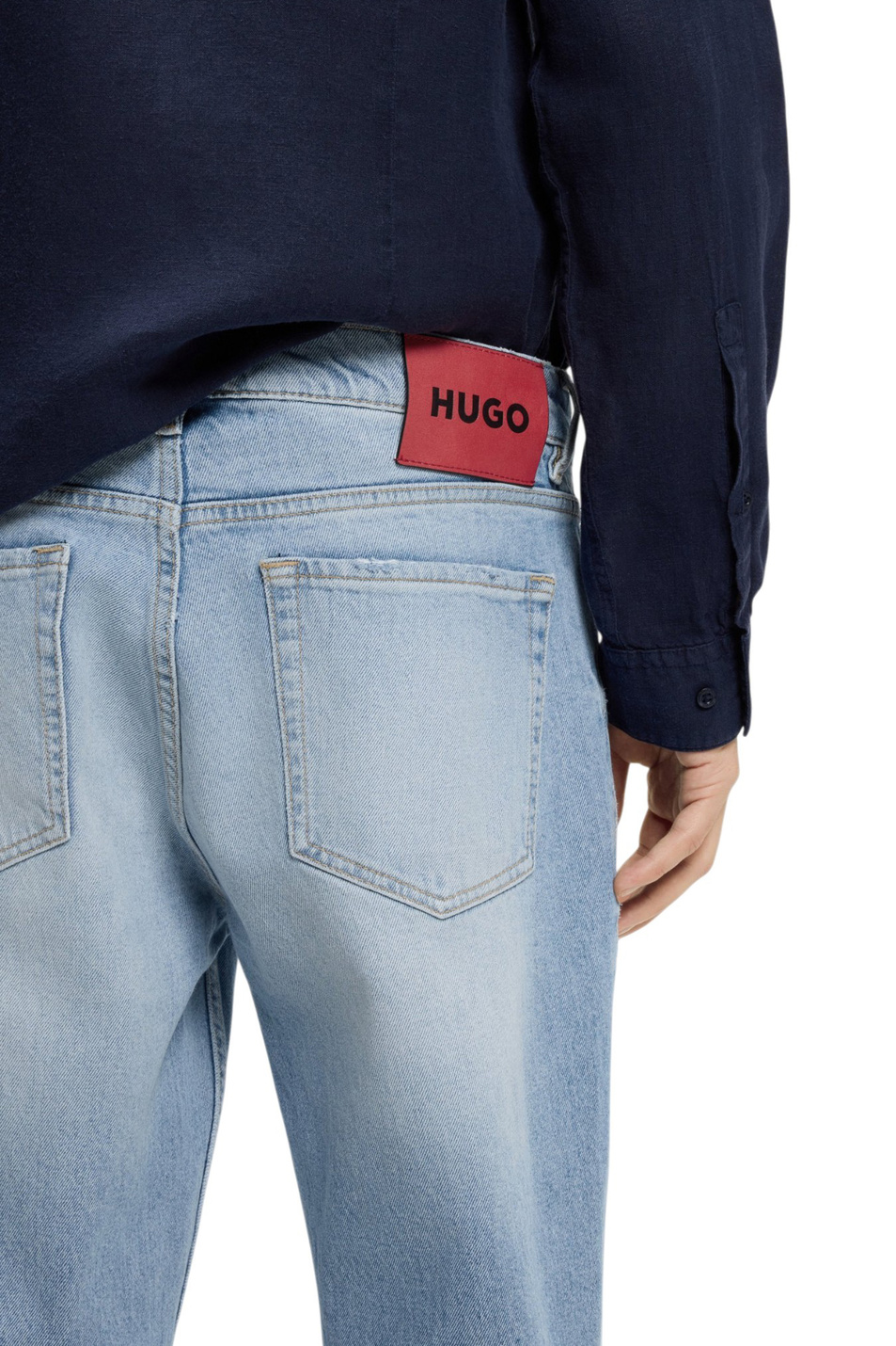 Джинсы из эластичного хлопка|Основной цвет:Голубой Мужской HUGO Джинсы из эластичного хлопка (цвет ), артикул 50556114 | Фото 5