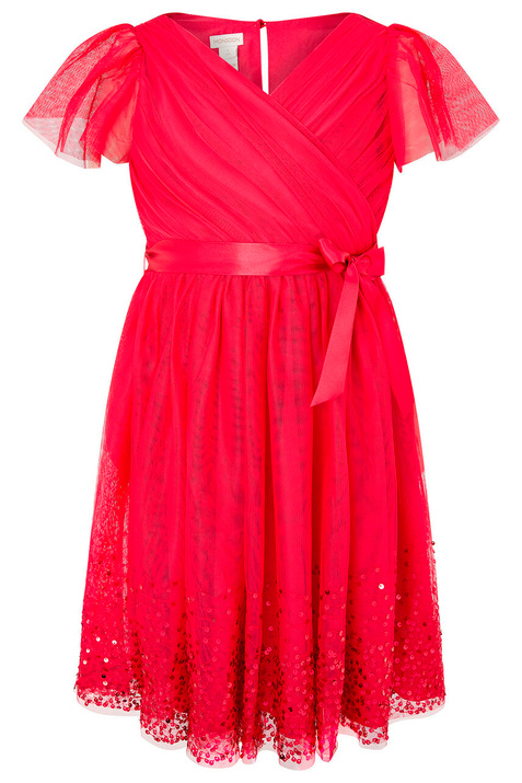 Monsoon Платье с запахом из тюля с пайетками ( цвет), артикул 915252 | Фото 1