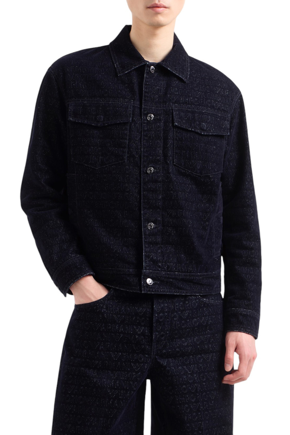 Мужской Emporio Armani Куртка джинсовая из хлопка (цвет ), артикул EM001175-AF13446 | Фото 3
