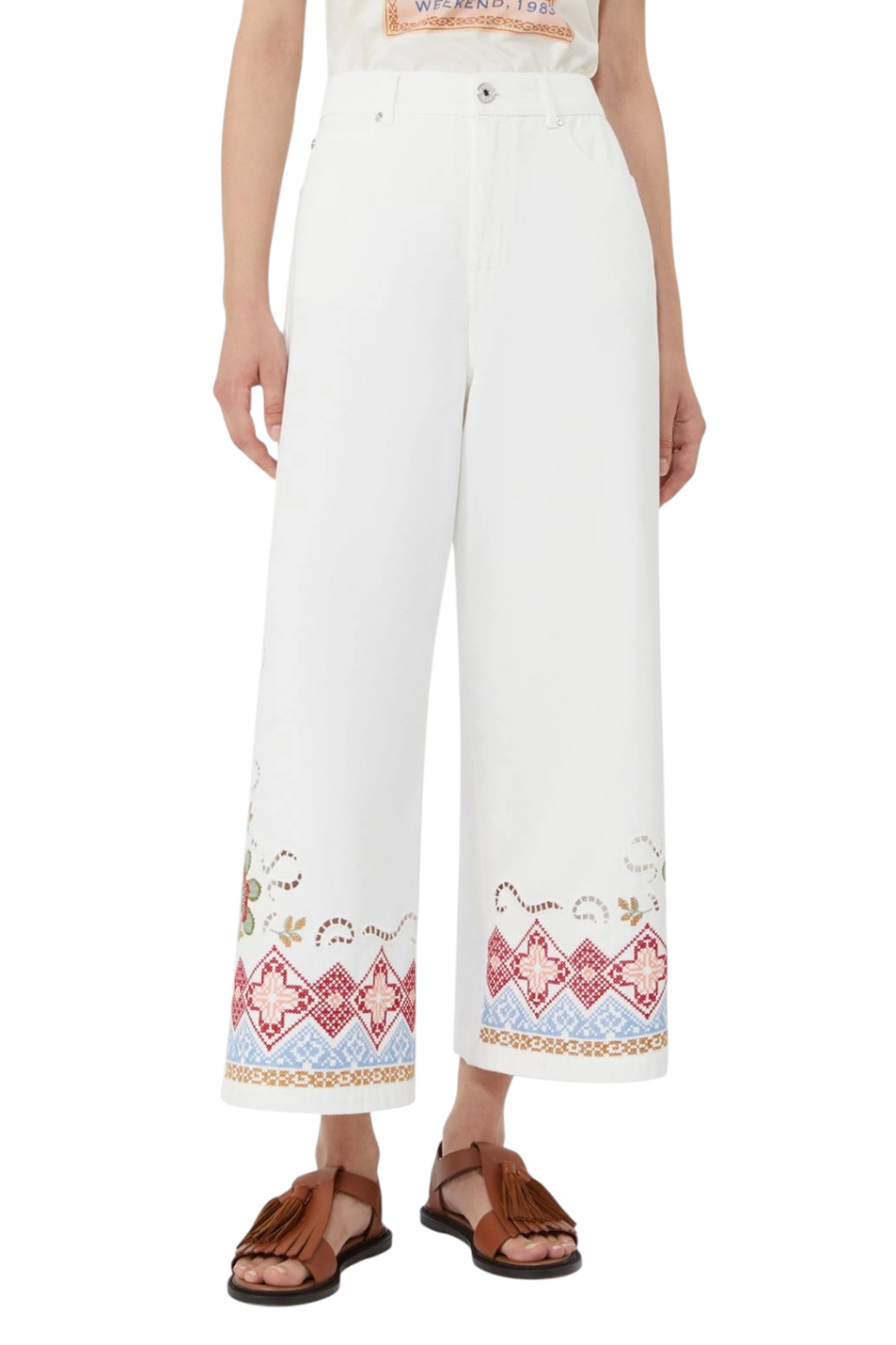 Женский Weekend Max Mara Джинсы ADUNCO с вышивкой (цвет ), артикул 2615131012 | Фото 3