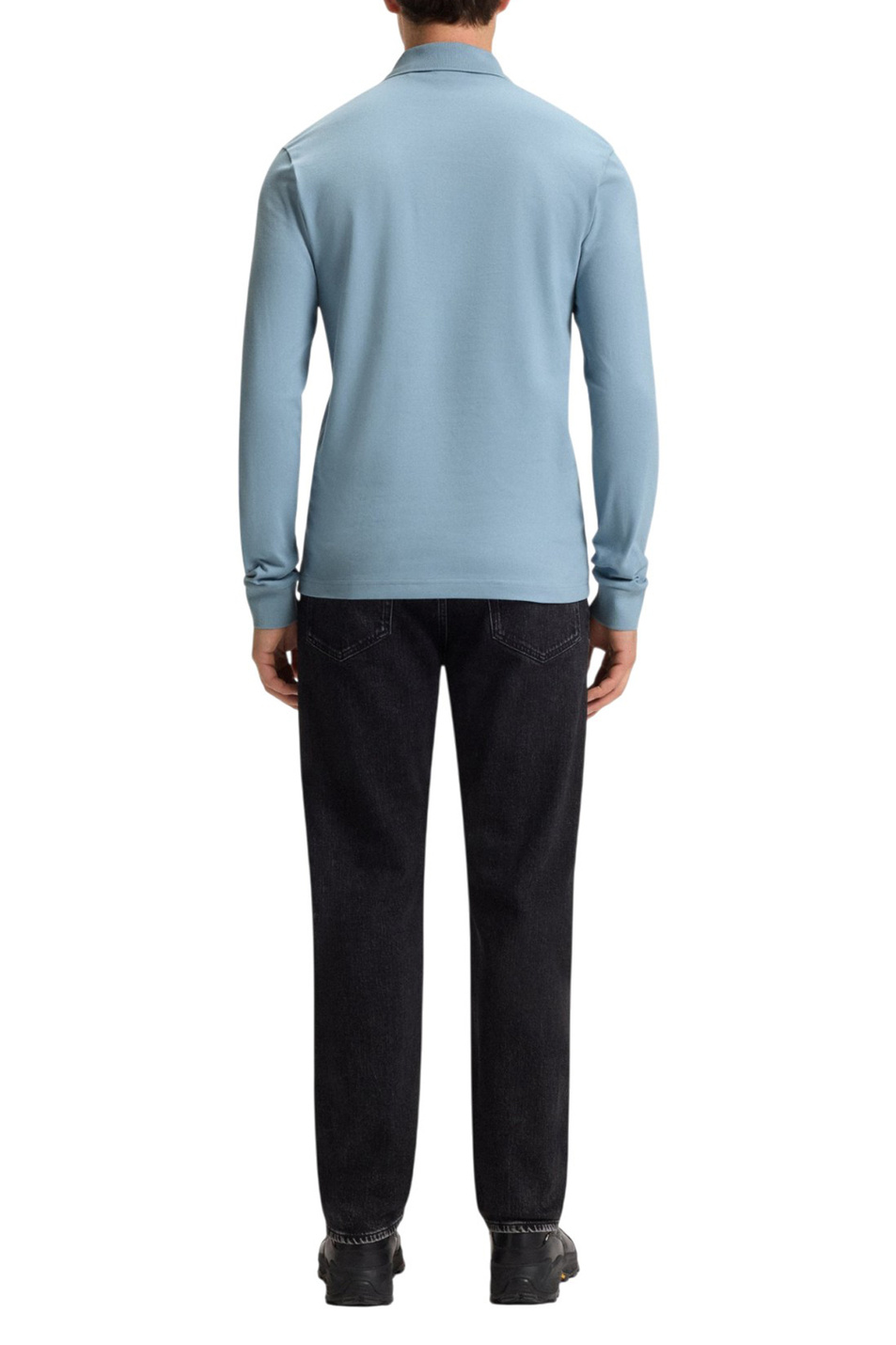 Джемпер поло Passerby из эластичного хлопка|Основной цвет:Голубой Мужской BOSS Джемпер поло Passerby из эластичного хлопка (цвет ), артикул 50507704 | Фото 4