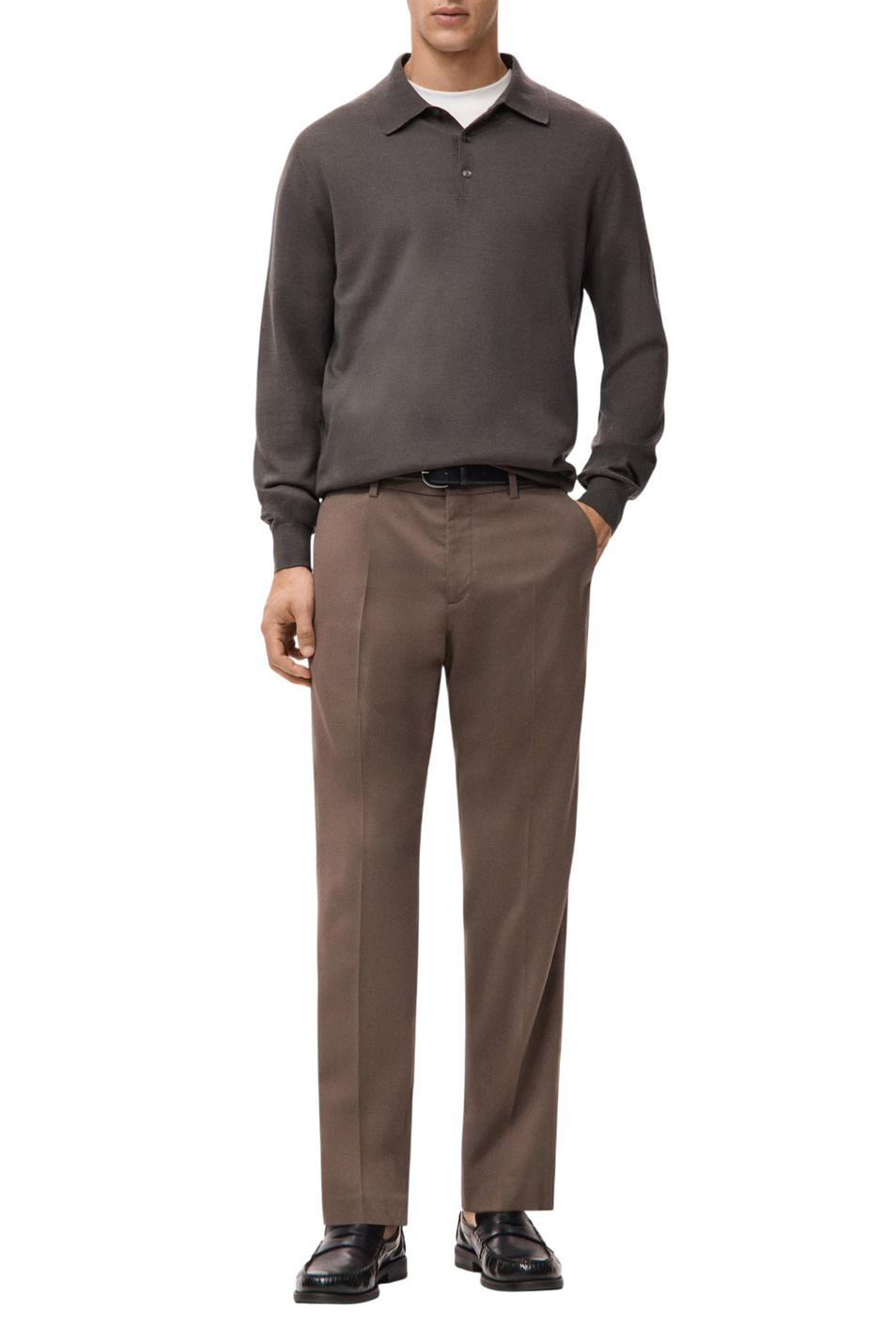 Мужской Mango Man Джемпер-поло WILLYS из шерсти (цвет ), артикул 27051283 | Фото 2