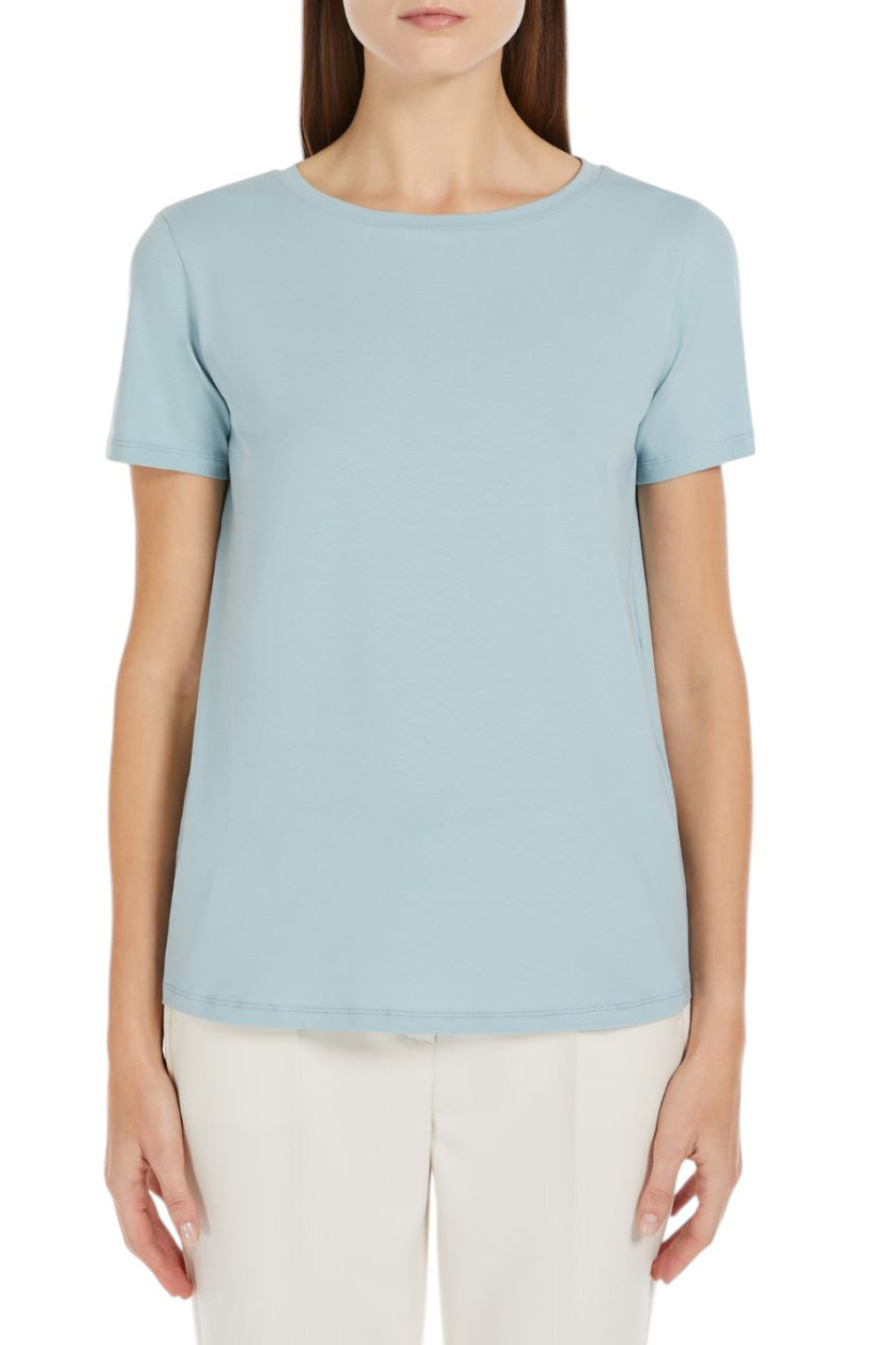 Женский Weekend Max Mara Футболка MULTIB из эластичного хлопка (цвет ), артикул 2515971011 | Фото 3