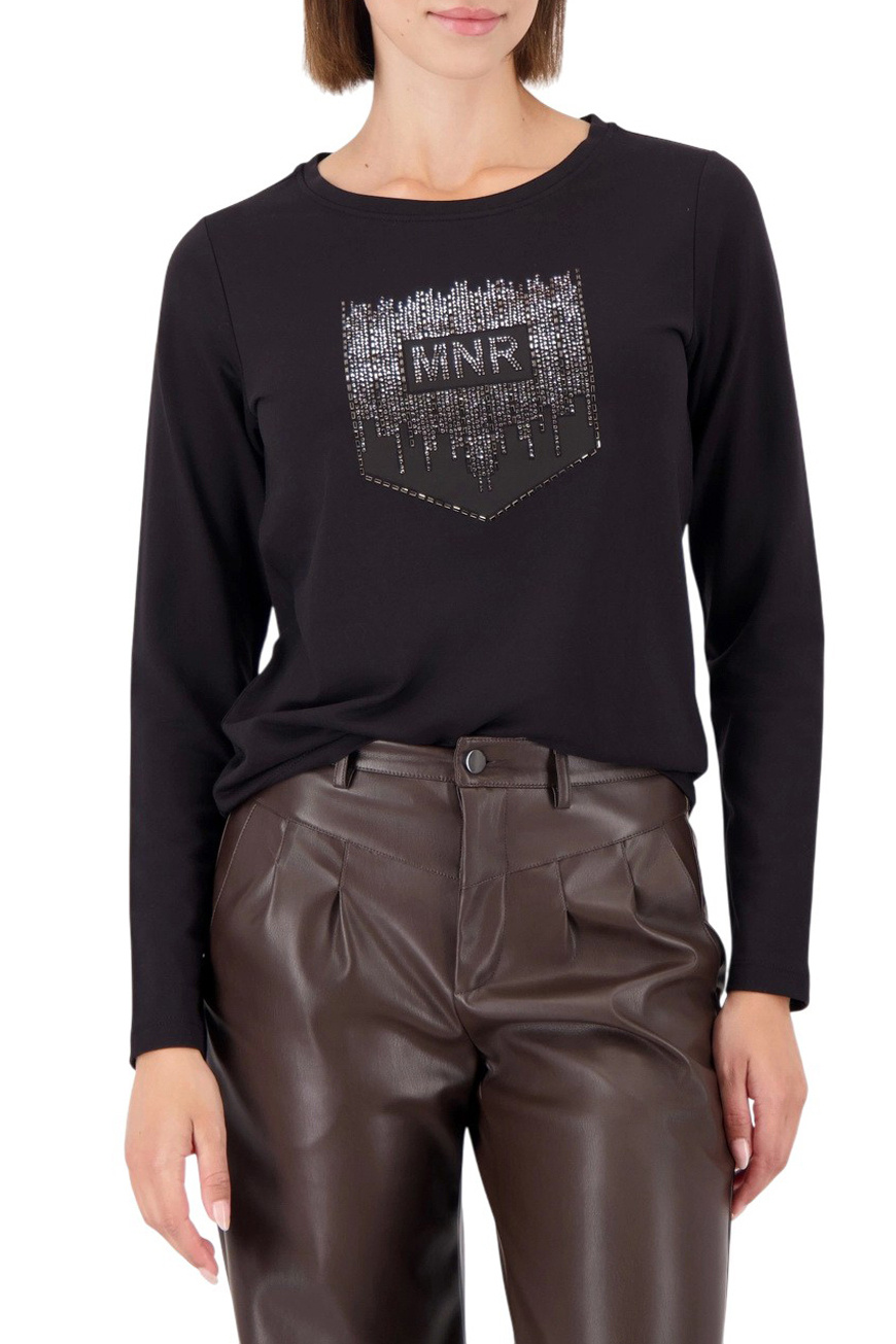 Женский Monari Лонгслив со стразами (цвет ), артикул 809306 | Фото 3