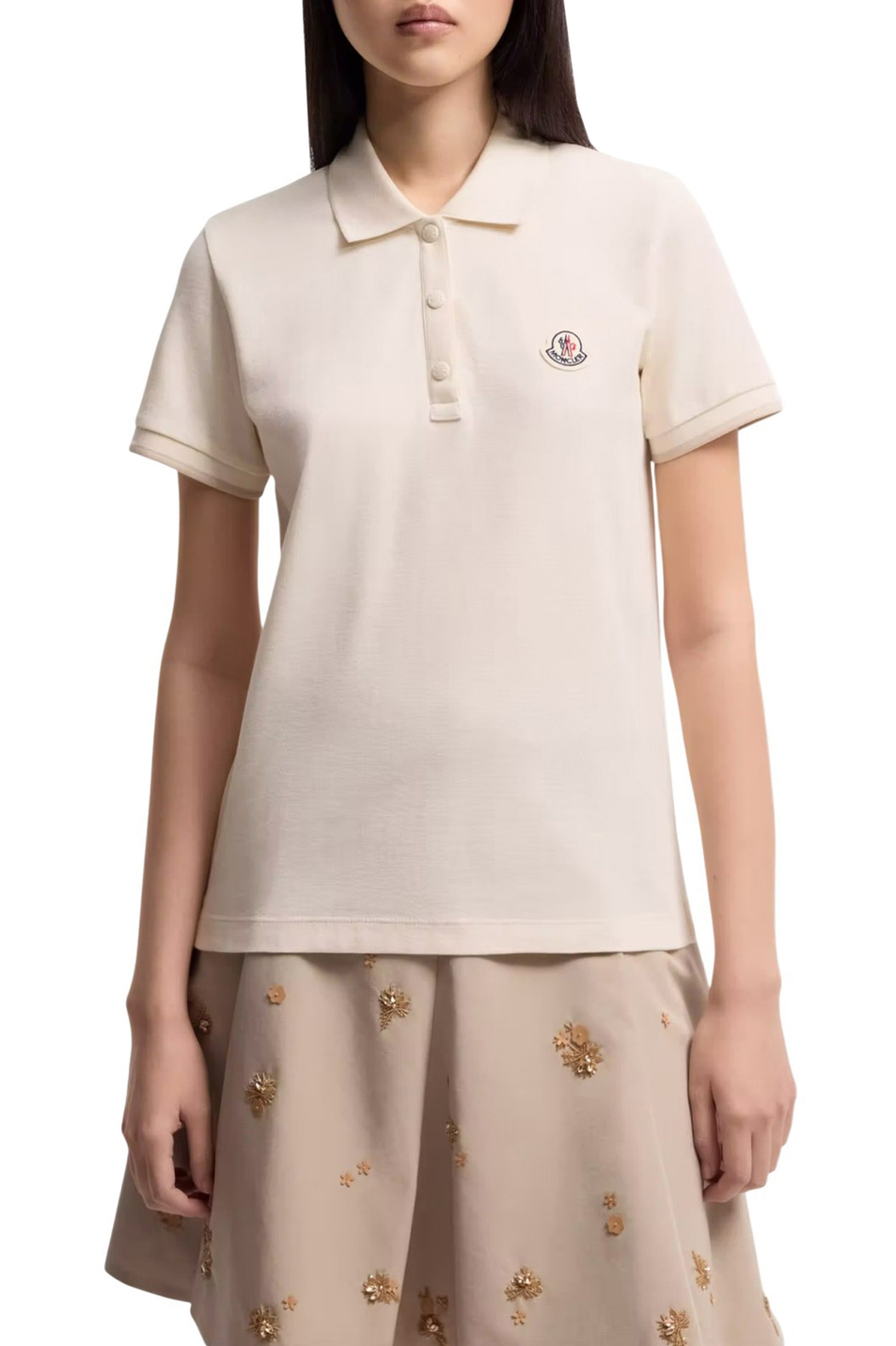 Женский Moncler Поло из хлопка (цвет ), артикул L10938A00004-84720 | Фото 3