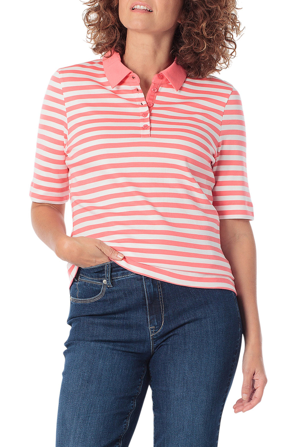Женский Gerry Weber Поло в полоску (цвет ), артикул N60950 | Фото 4