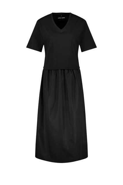 Платье из натурального хлопка|Основной цвет:Черный|Артикул:685004-66429 | Фото 1