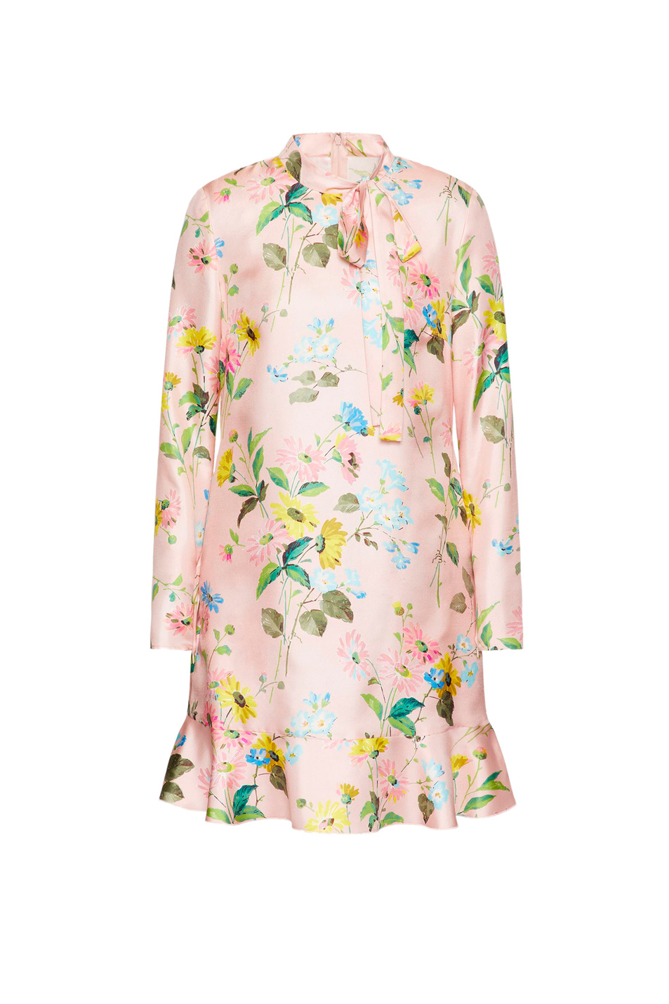 Женский Red Valentino Платье из чистого шелка со сборкой (цвет ), артикул 2R3VAGR56PQ | Фото 1