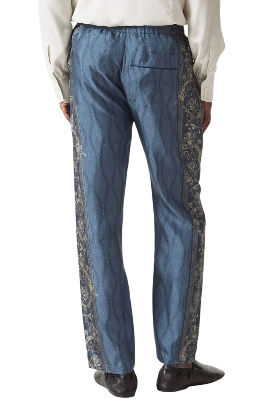 Брюки из шелка|Основной цвет:Синий Мужской Etro Брюки из шелка (цвет ), артикул MREA0006AK585X0883 | Фото 5