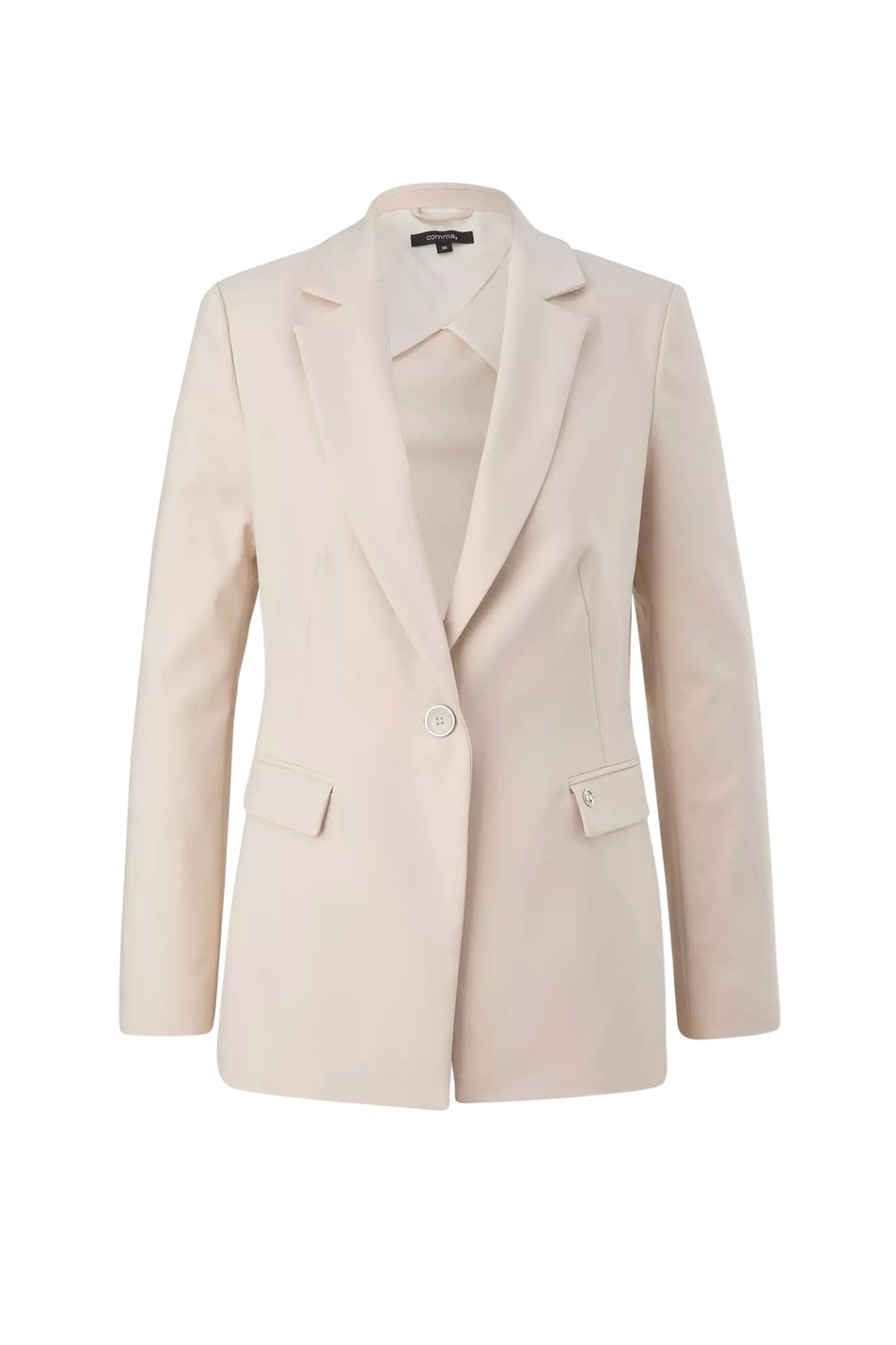 Пиджак однотонный|Основной цвет:Кремовый Женский Comma Пиджак однотонный (цвет ), артикул 2110865 | Фото 1