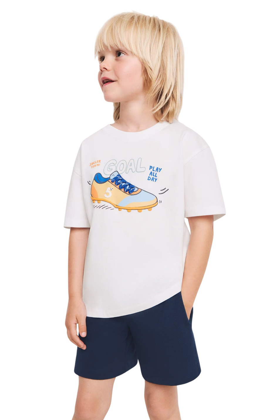 Мальчикам Mango Kids Футболка GOAL с принтом (цвет ), артикул 37001416 | Фото 3