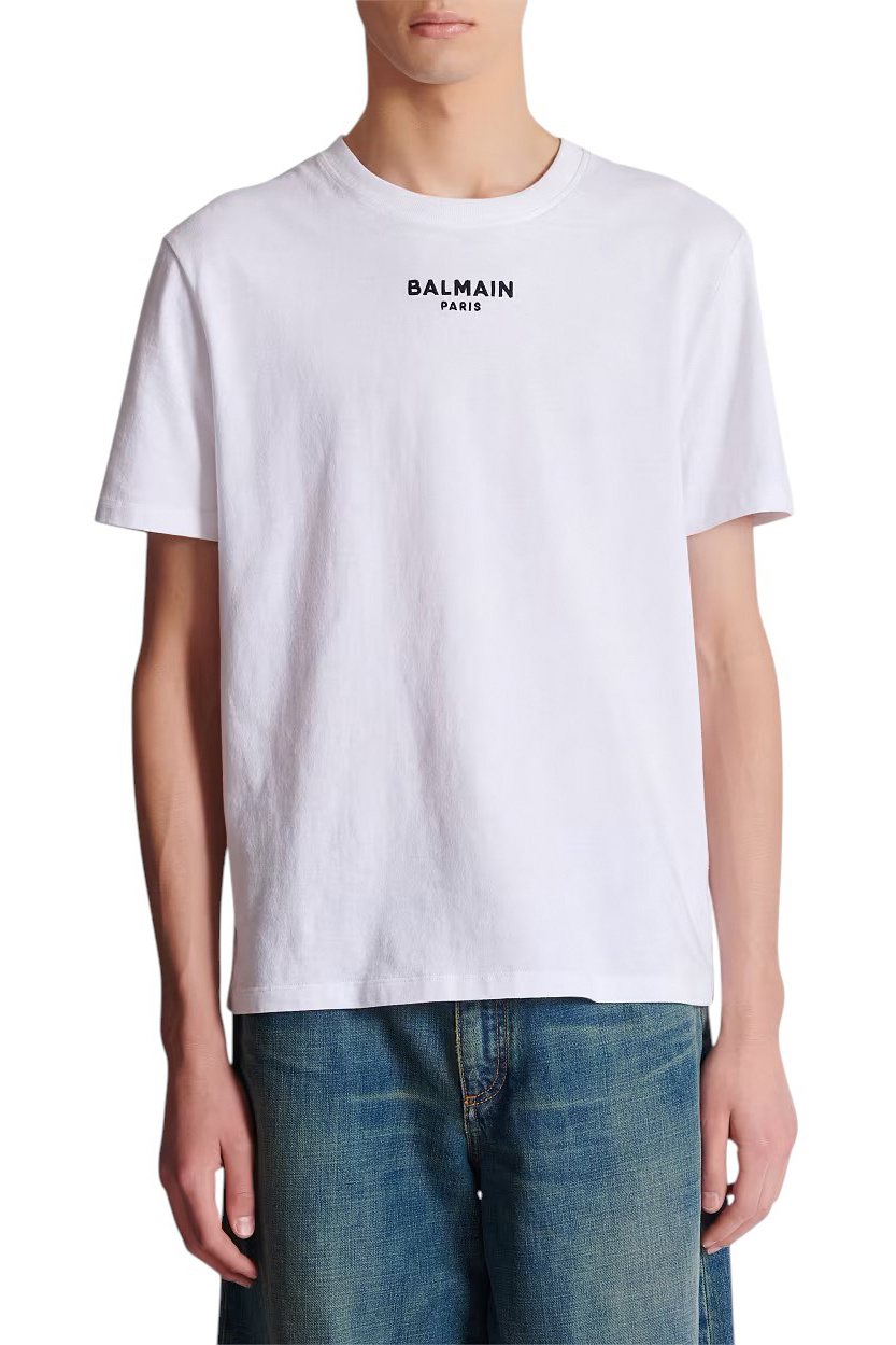 Мужской Balmain Футболка с логотипом (цвет ), артикул FH0EG000BD18 | Фото 3