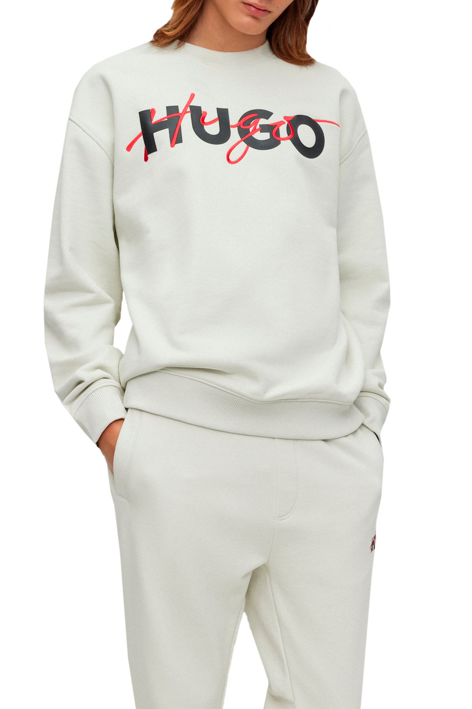 Мужской HUGO Свитшот свободного кроя с логотипом (цвет ), артикул 50494558 | Фото 3