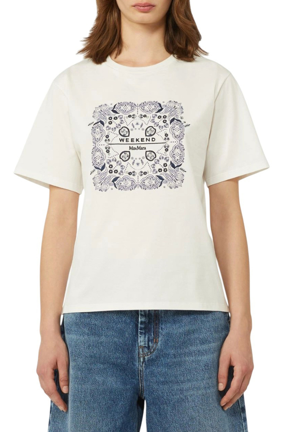 Женский Weekend Max Mara Футболка WEST из хлопка (цвет ), артикул 2615971041 | Фото 3