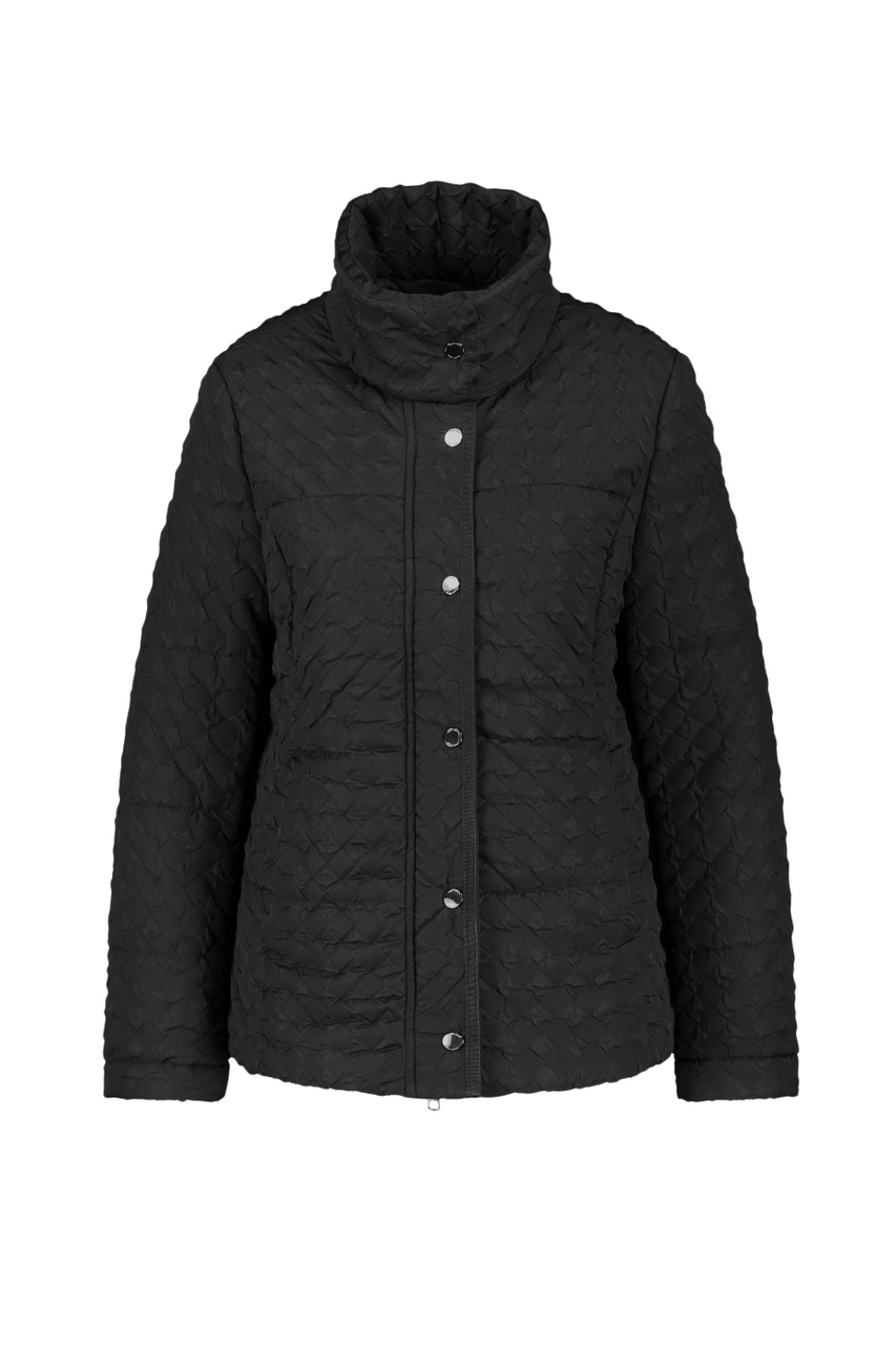Куртка с высоким воротником|Основной цвет:Черный|Артикул:350236-31080 | Фото 1