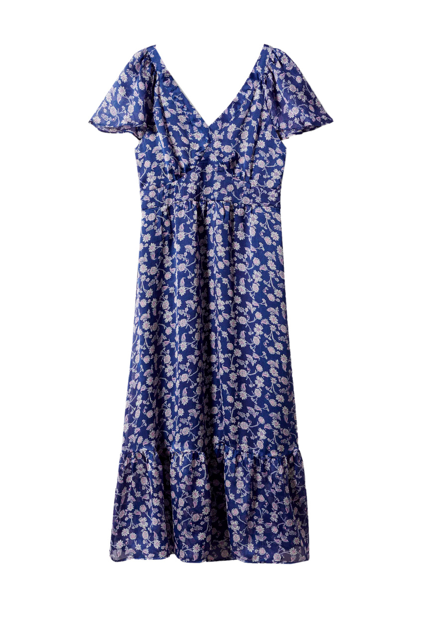 Платье FLORI с цветочным принтом|Основной цвет:Синий|Артикул:47037125 | Фото 1