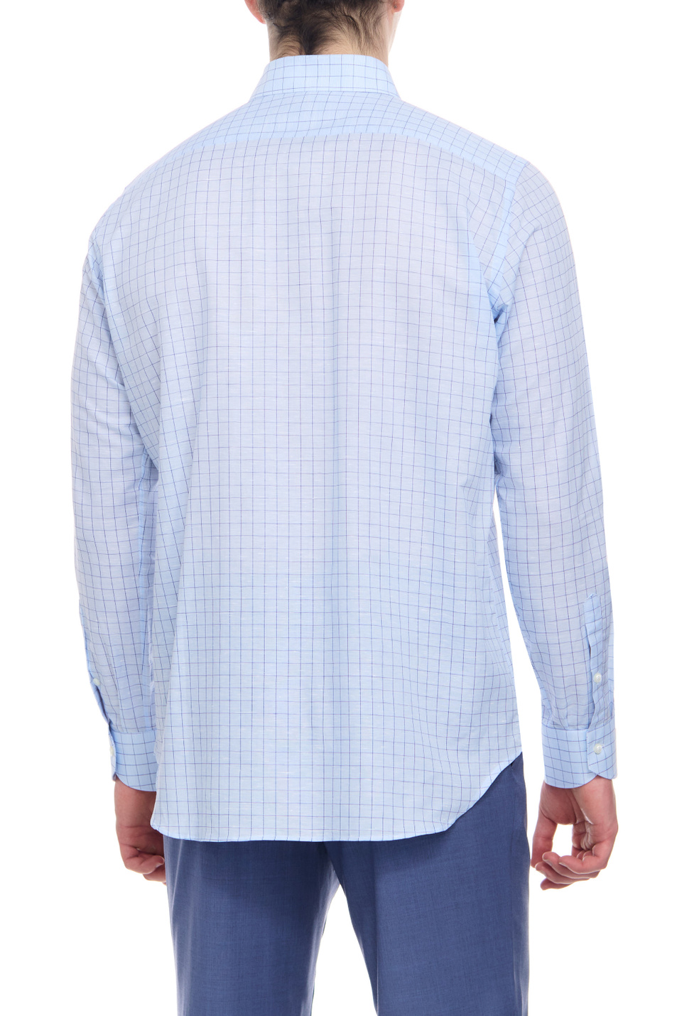Мужской Canali Рубашка из хлопка и льна (цвет ), артикул 7C3GD02825 | Фото 4