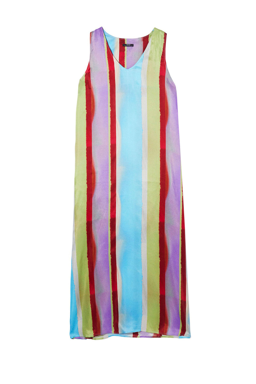 Платье свободного кроя с принтом|Основной цвет:Мультиколор|Артикул:211696 | Фото 1