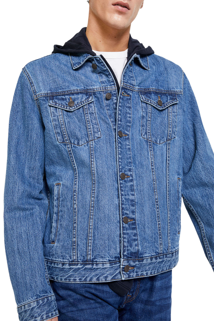 Джинсовая куртка из натурального хлопка|Основной цвет:Синий|Артикул:2833224 | Фото 1