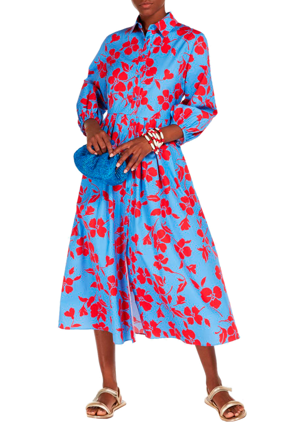 Женский Weekend Max Mara Платье ARLETTE из натурального хлопка с принтом (цвет ), артикул 2352210831 | Фото 2