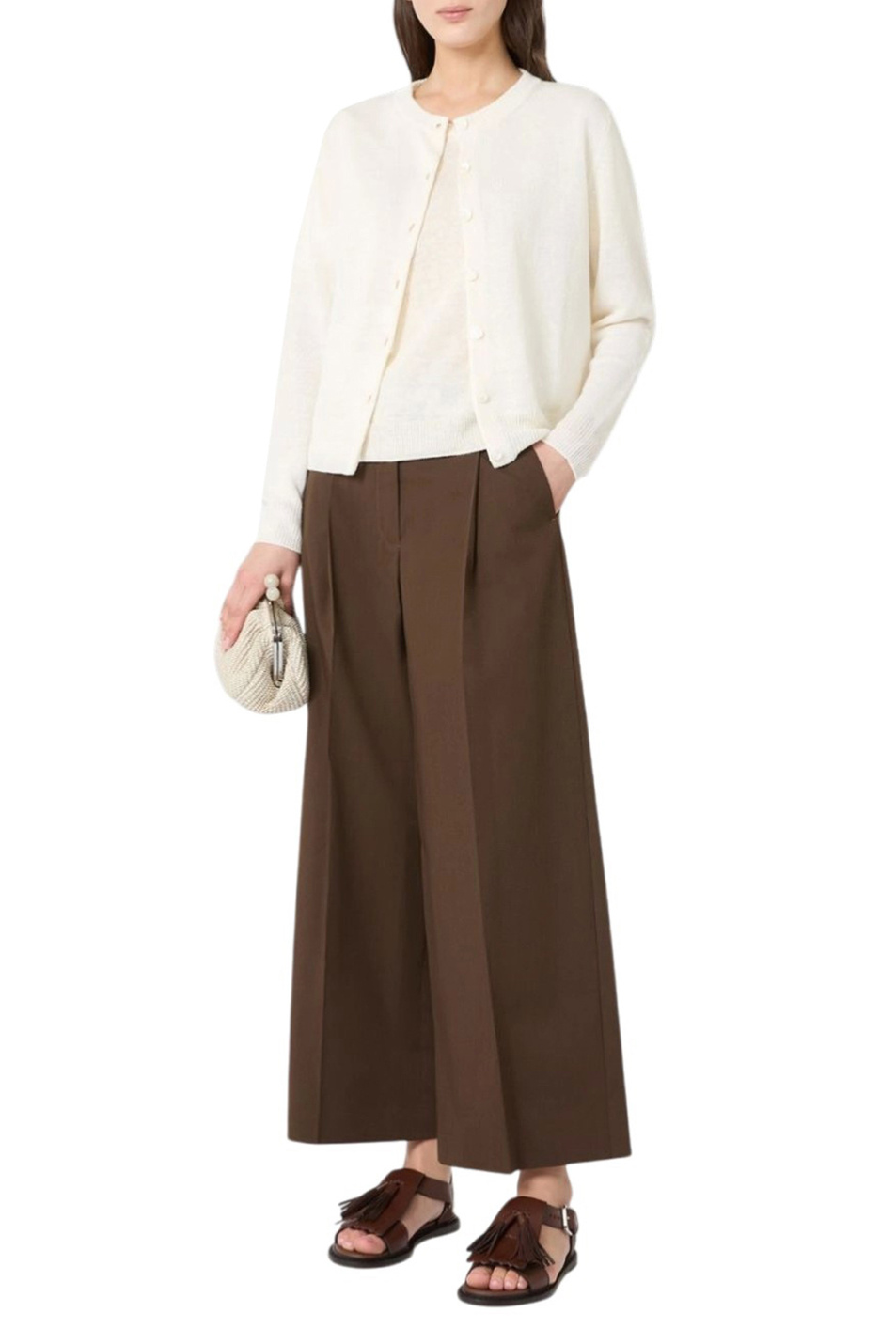 Женский Weekend Max Mara Джемпер PANCONE из льна (цвет ), артикул 2615361042 | Фото 2