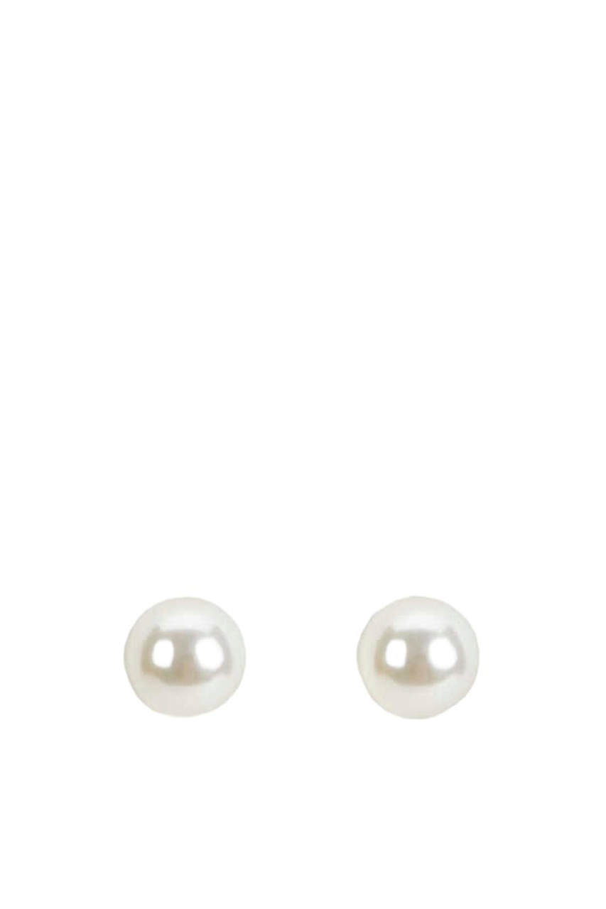 Серьги с искусственным жемчугом|Основной цвет:Белый|Артикул:160196 | Фото 1