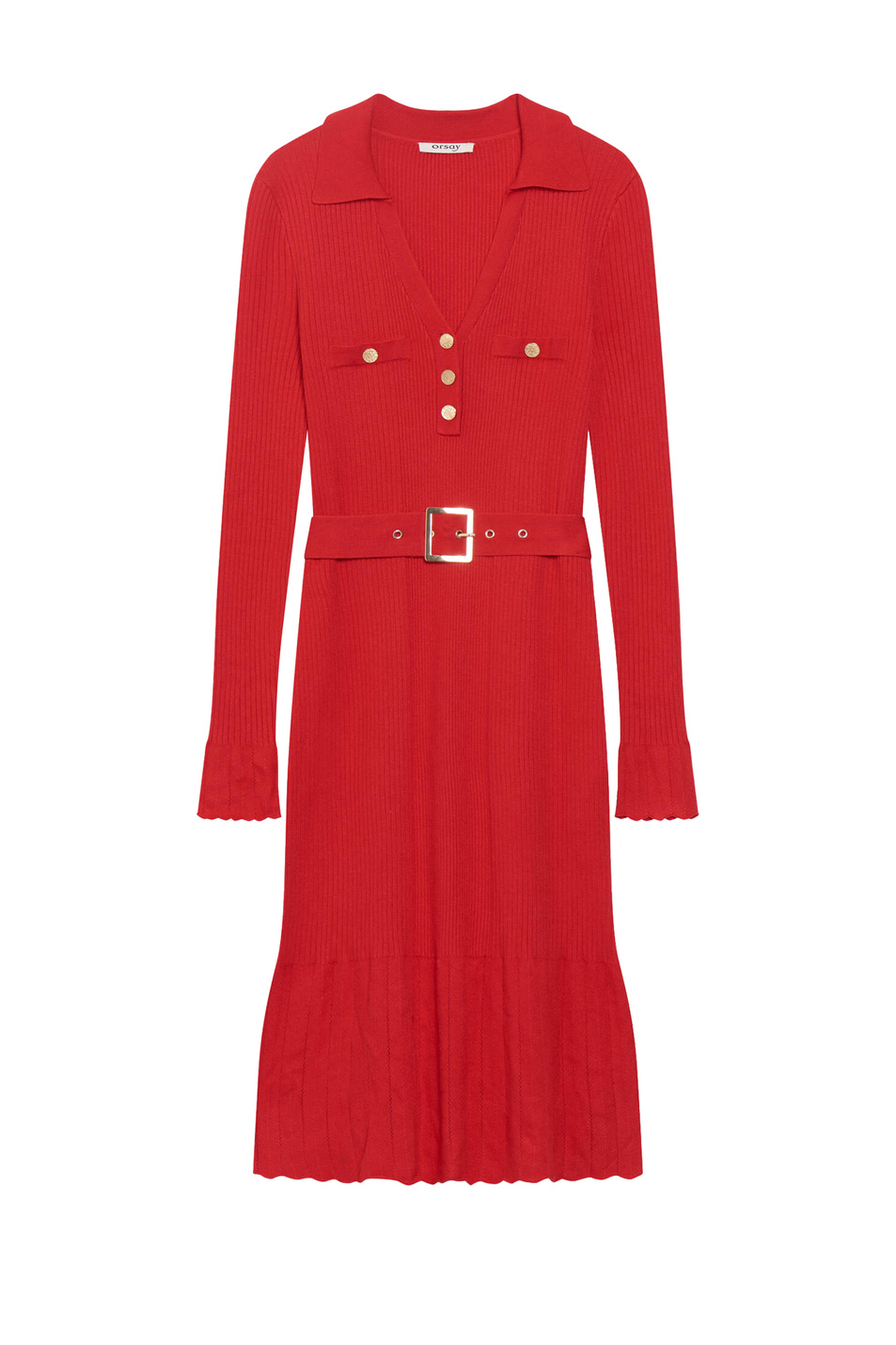 Orsay Платье с V-образным вырезом и поясом (цвет ), артикул 530344 | Фото 1