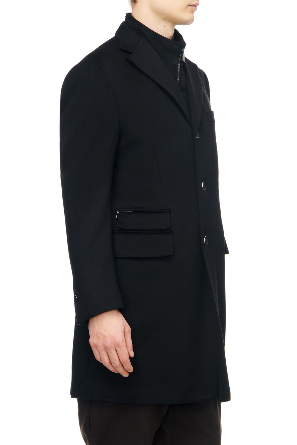 Мужской Corneliani Пальто из чистой шерсти с двойным воротником (цвет ), артикул 901581-2812179 | Фото 4