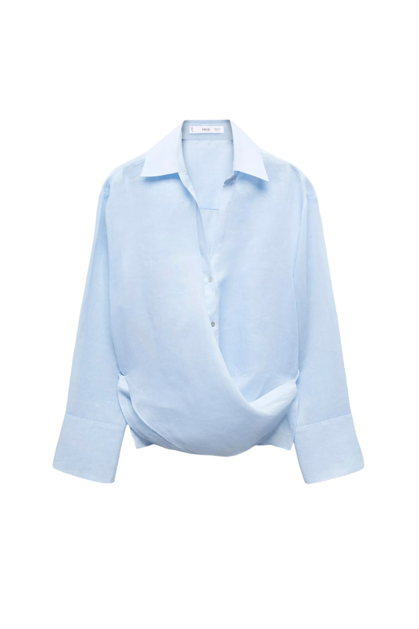 Блузка LIRIO однотонная|Основной цвет:Голубой|Артикул:67037130 | Фото 1