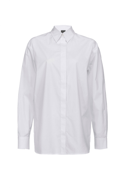 Рубашка из хлопкового поплина|Основной цвет:Белый|Артикул:1G17H2Y6VW | Фото 1
