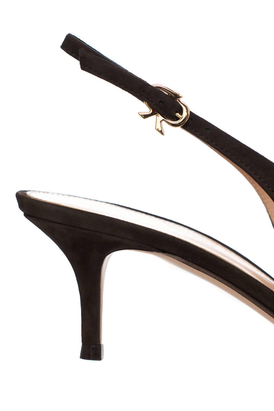 Туфли ROBBIE из натуральной замши|Основной цвет:Коричневый Женский Gianvito Rossi Туфли ROBBIE из натуральной замши (цвет ), артикул G95538.55RIC.CAMMOKA | Фото 5