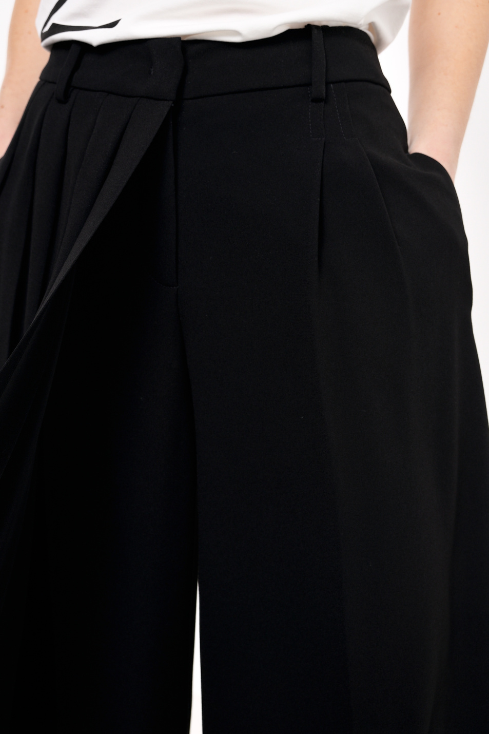 Женский Weekend Max Mara Брюки-кюлоты из текстиля PEGASO (цвет ), артикул 51310507 | Фото 3
