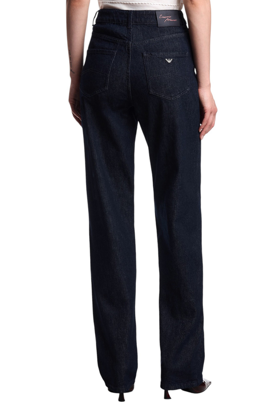 Женский Emporio Armani Джинсы из эластичного хлопка (цвет ), артикул EW000736-AF18421 | Фото 4
