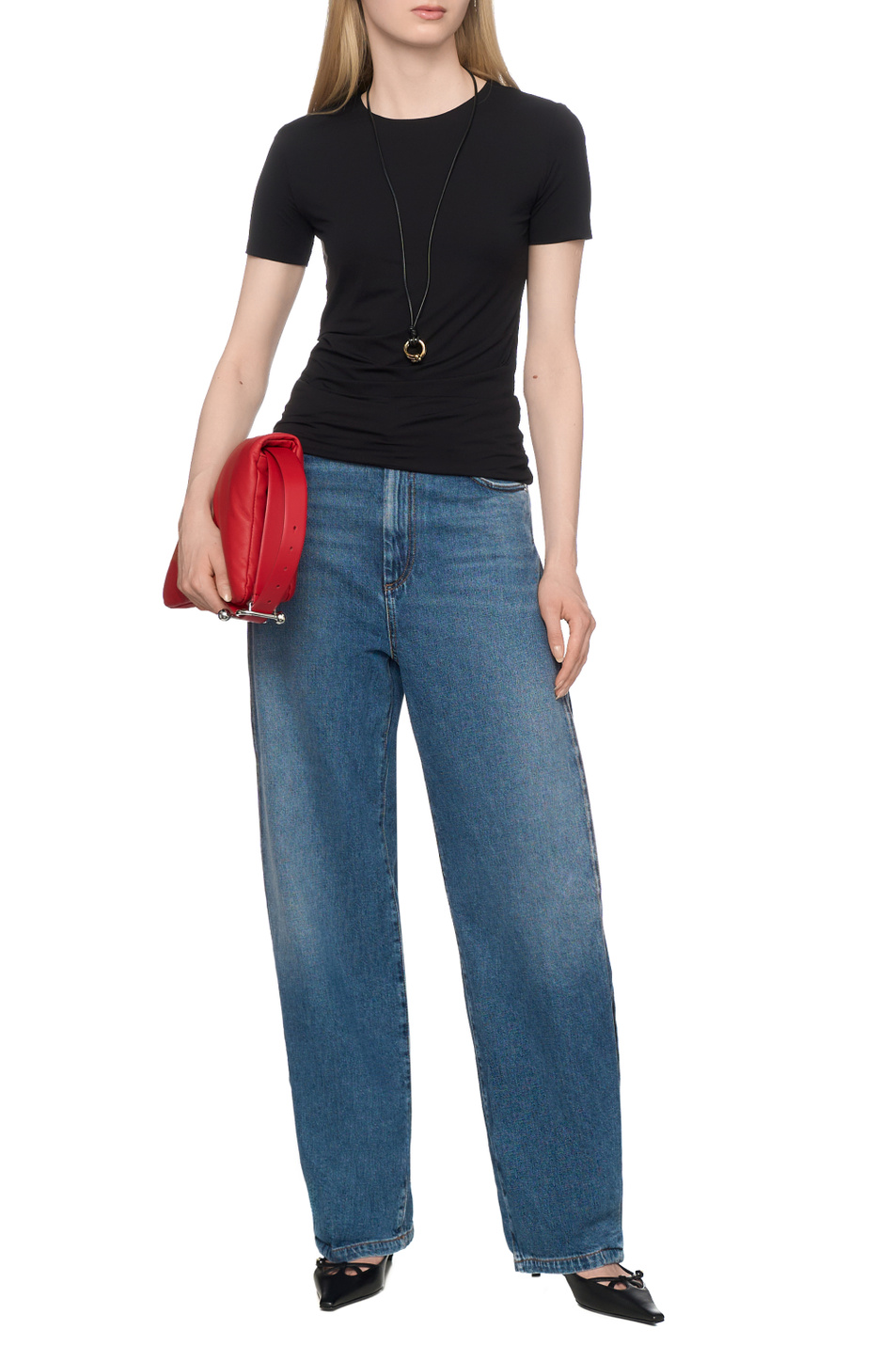 Женский Sportmax Футболка EDGARD однотонная (цвет ), артикул 2522946091 | Фото 3