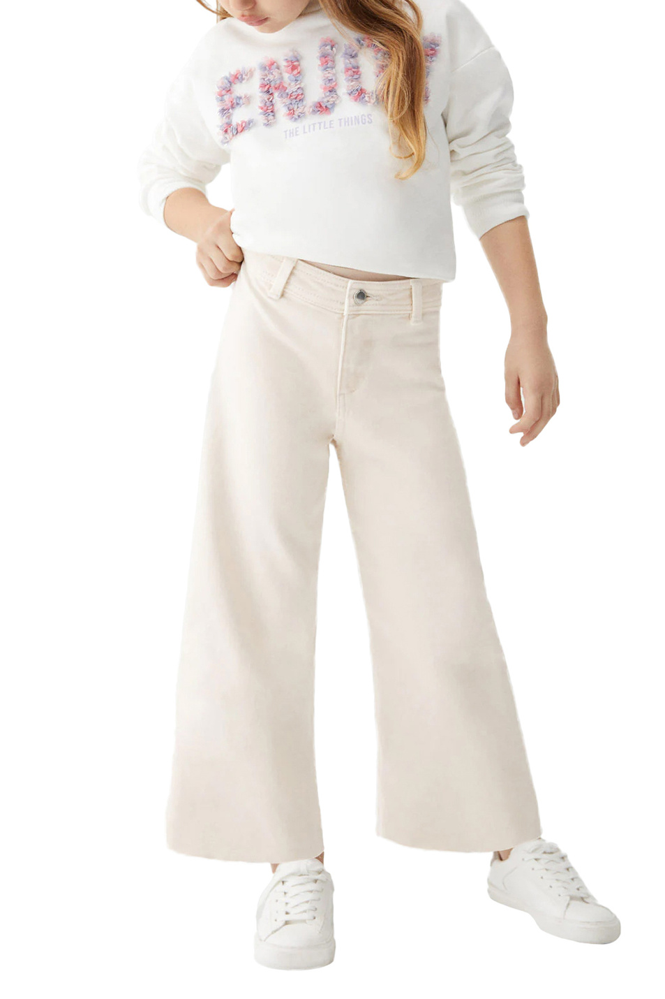 Девочкам Mango Kids Джинсы-кюлоты SEAMLESS (цвет ), артикул 47093264 | Фото 3