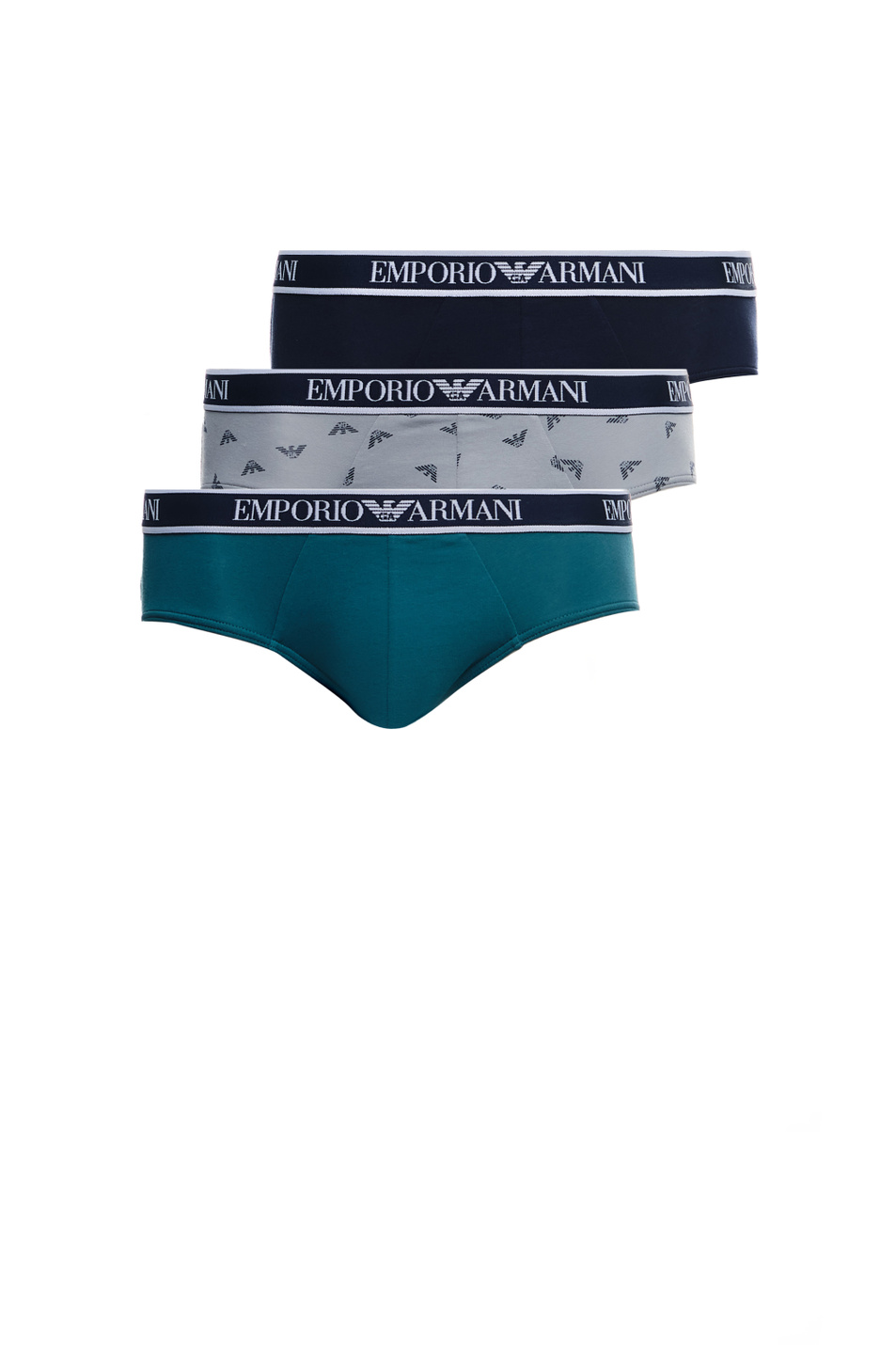 Мужской Emporio Armani Набор из 3 трусов из эластичного хлопка (цвет ), артикул 111734-3R717 | Фото 1