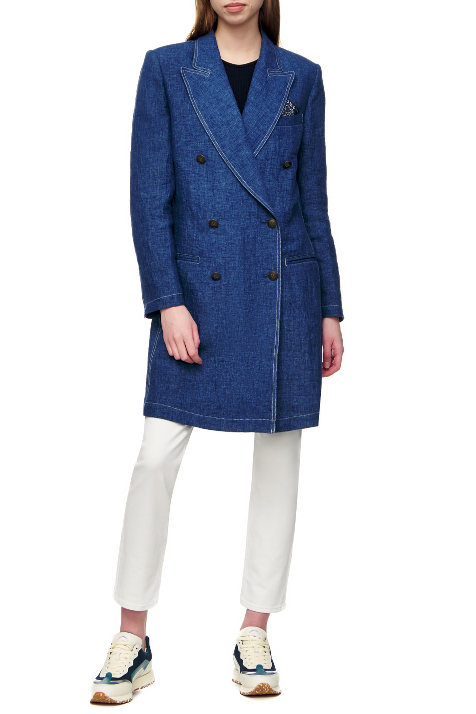 Женский Emporio Armani Двубортное пальто на пуговицах (цвет ), артикул 3L2LA2-2NF7Z | Фото 2