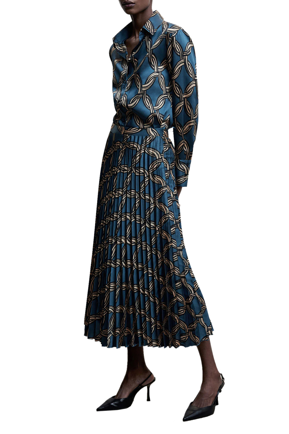Женский Mango Плиссированная юбка KATEA с геометрическим принтом (цвет ), артикул 47064040 | Фото 2