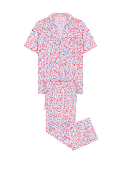 Пижама из натурального хлопка|Основной цвет:Розовый|Артикул:3595913 | Фото 1