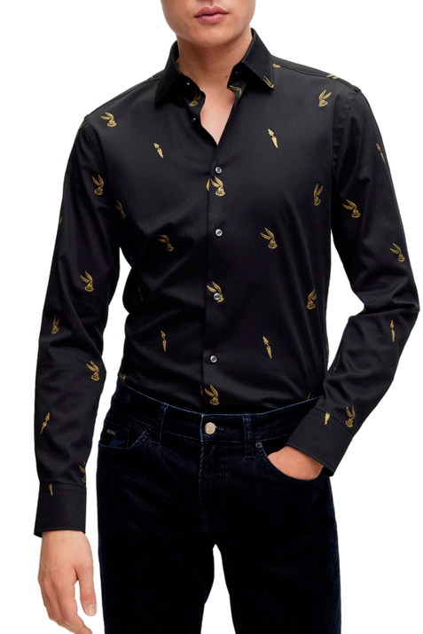 BOSS Рубашка из эластичного хлопка с принтом ( цвет), артикул 50486036 | Фото 3