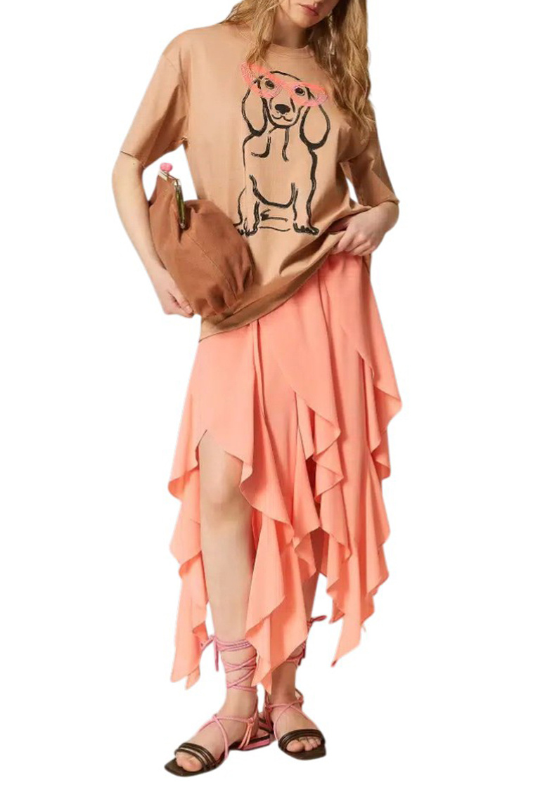 Женский TWINSET Milano Футболка MYFO из хлопка (цвет ), артикул 261AQ2010 | Фото 2